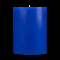 1 Koli (24 Adet) 7x15 cm Silindir Mum Mavi
