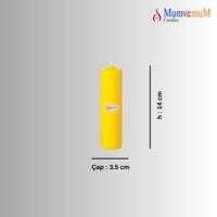 Sarı Silindir Bar Mum Çap : 3.5 cm