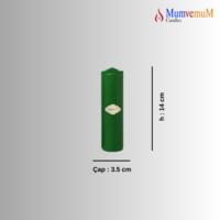 Yeşil Silindir Bar Mum Çap : 3.5 cm